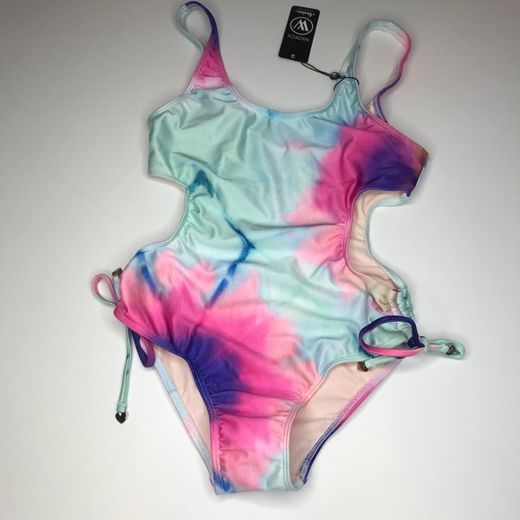 NWT Wildfox Tie Dye Monokini One Piece Swim Suit - Picture 2 of 8